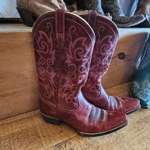 Red Ariat boots